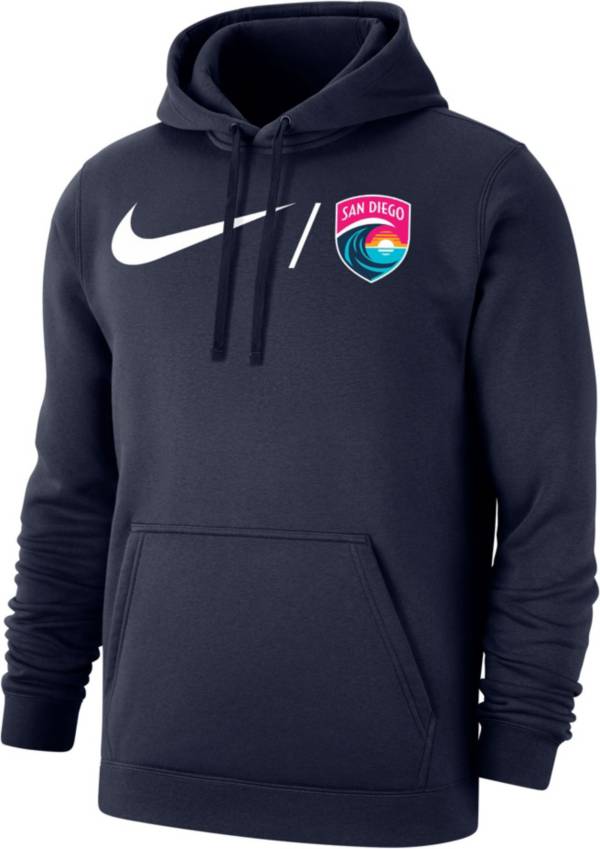 Nike San Diego Wave FC Club Navy Pullover Hoodie