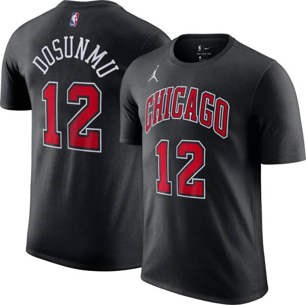 Nike Men's Chicago Bulls Ayo Dosunmu #12 Black T-Shirt