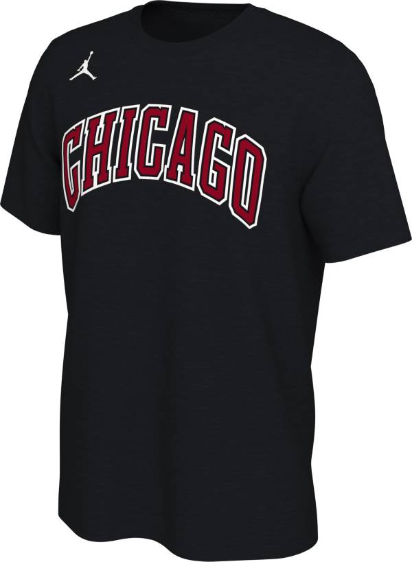 Jordan Men's Chicago Bulls Black Logo T-Shirt product image