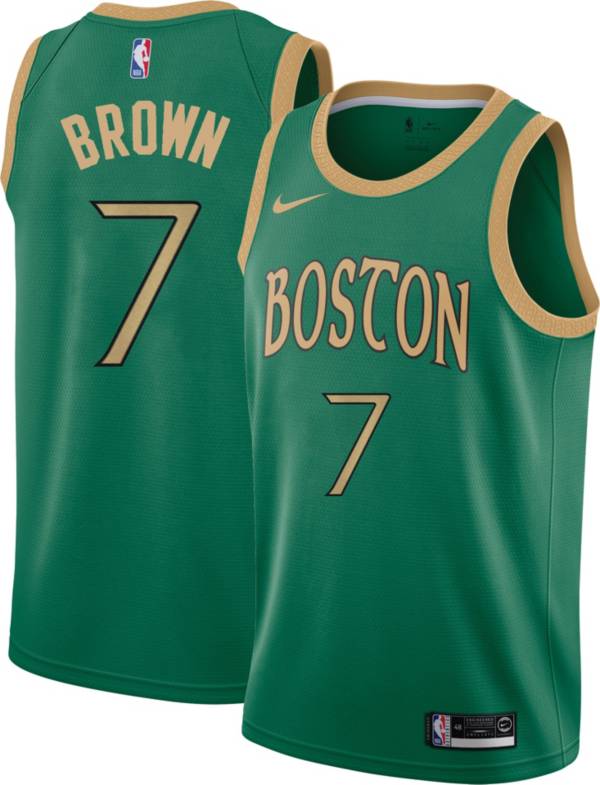 Nike Men's 2019-20 City Edition Boston Celtics Jaylen Brown #7 Green Dri-FIT Swingman Jersey