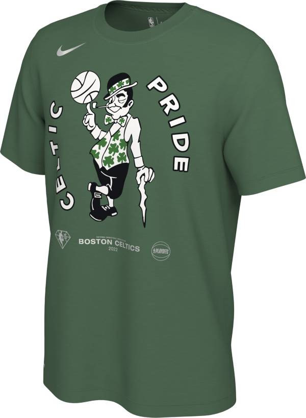 Nike Men's Boston Celtics “Celtic Pride” Green 2022 NBA Playoffs Mantra T-Shirt