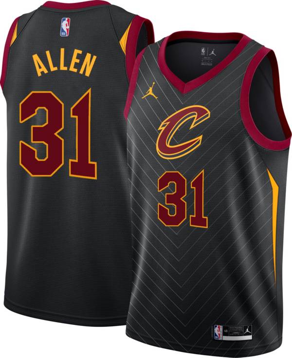 Jordan Men's Cleveland Cavaliers Jarrett Allen #31 Black Dri-FIT Swingman Jersey product image