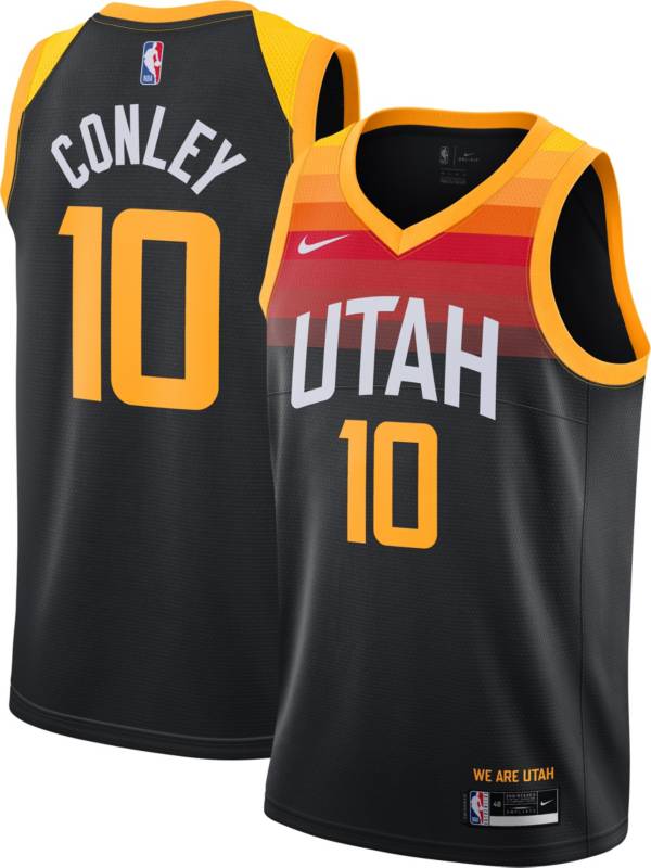 Nike Men's 2020-21 City Edition Utah Jazz Mike Conley #10 Black Dri-FIT Swingman Jersey