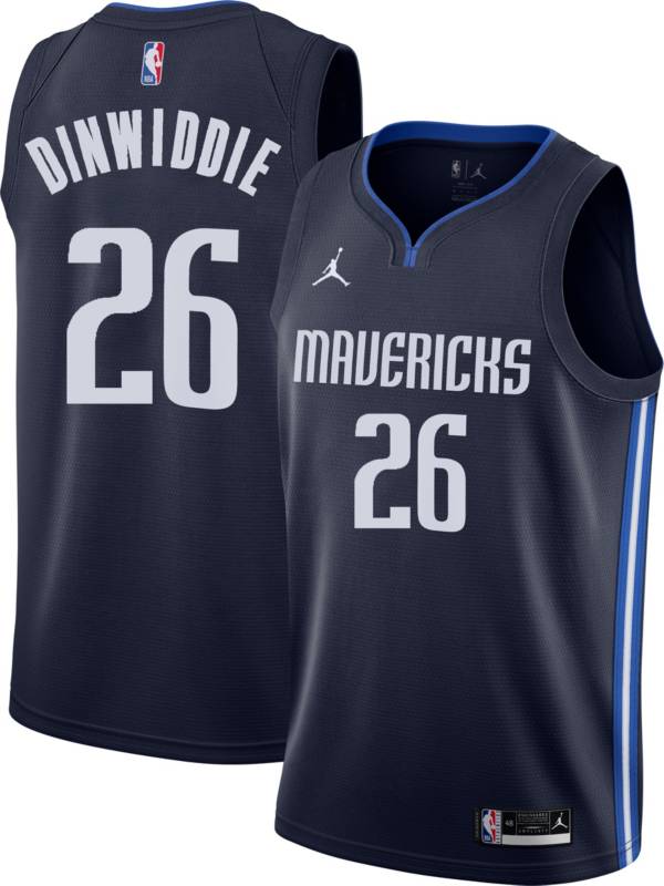 Nike Men's Dallas Mavericks Spencer Dinwiddie #26 Navy Dri-FIT Swingman Jersey