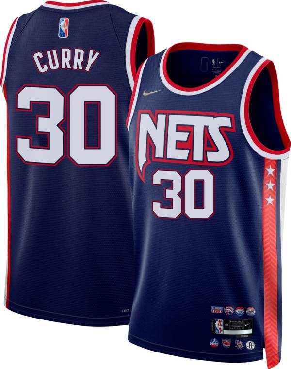 Nike Men's 2021-22 City Edition Brooklyn Nets Seth Curry #30 Blue Dri-FIT Swingman Jersey