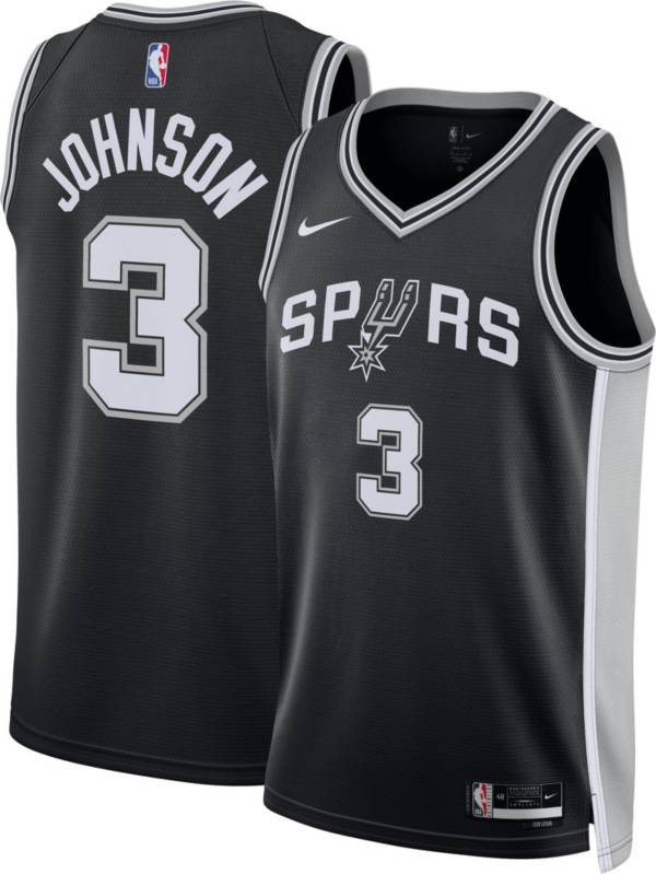 Nike Men's San Antonio Spurs Keldon Johnson #3 Black Dri-FIT Swingman Jersey product image