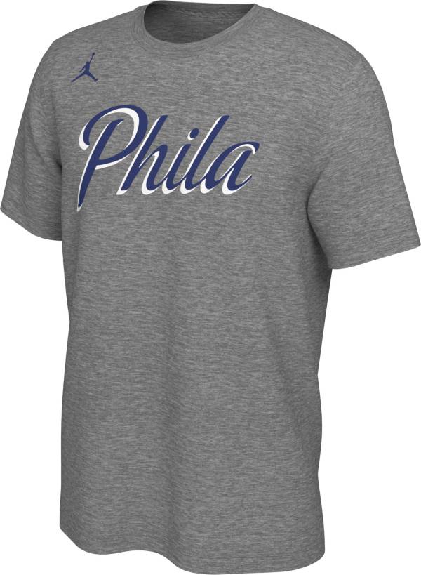 Nike Men's Philadelphia 76ers Grey T-Shirt