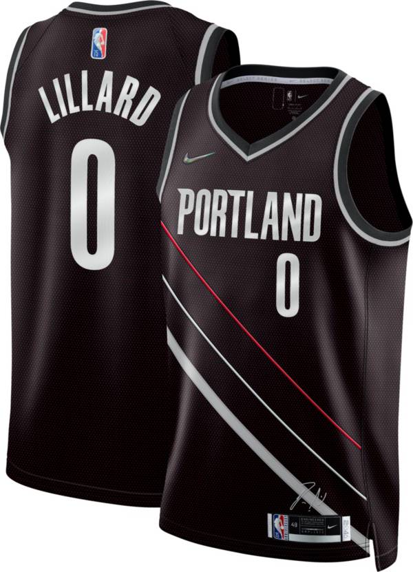 Nike Men's Portland Trail Blazers Damian Lillard Black MVP Dri-FIT Swingman Jersey