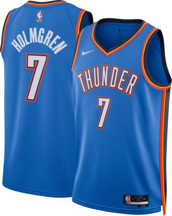 Nike Mens Oklahoma City Thunder Chet Holmgren 7 Dri Fit Swingman Jersey Dicks Sporting Goods 