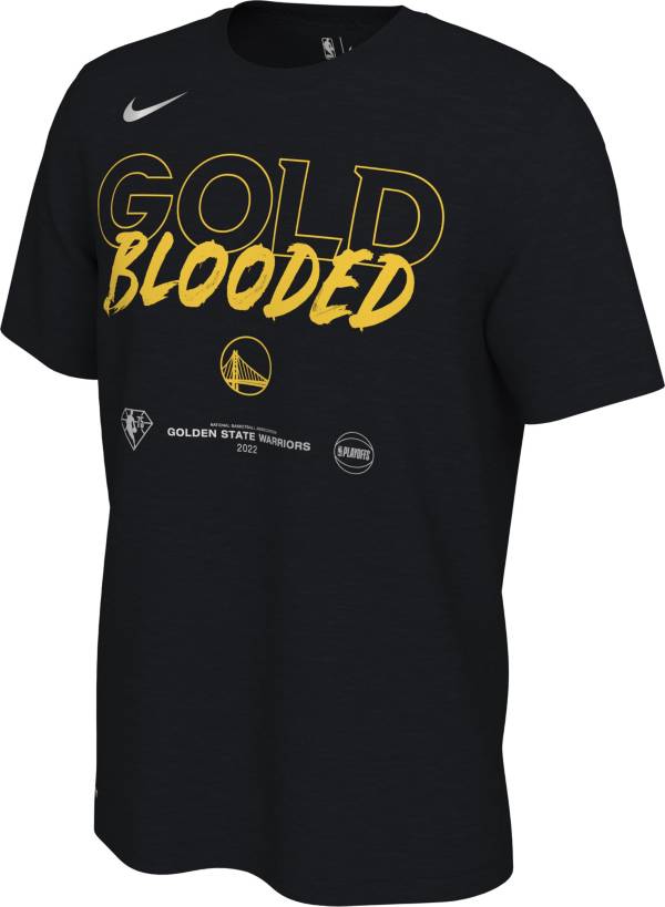 Nike Men's Golden State Warriors  “Gold Blooded” Black 2022 NBA Playoffs Mantra T-Shirt product image