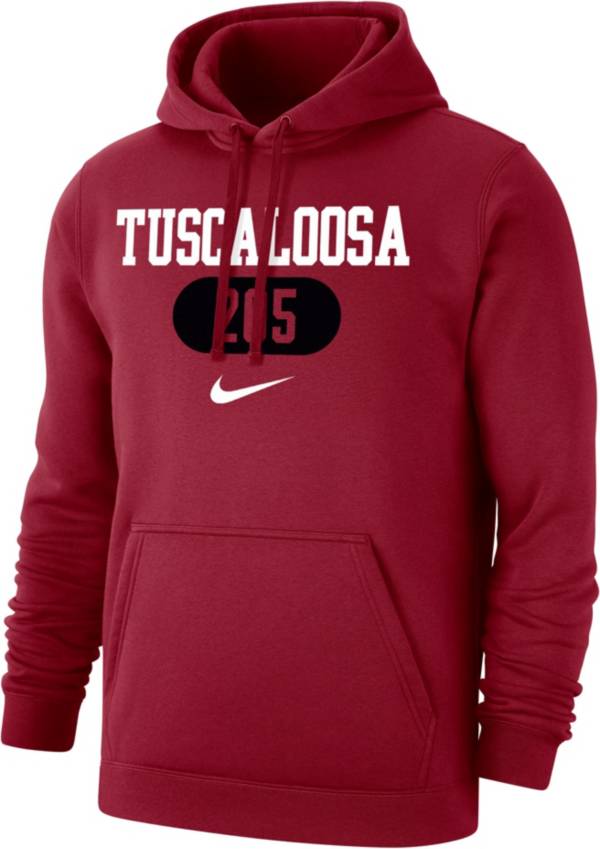 Nike Men's Alabama Crimson Tide Crimson Tuscaloosa 205 Area Code Club Fleece Pullover Hoodie product image