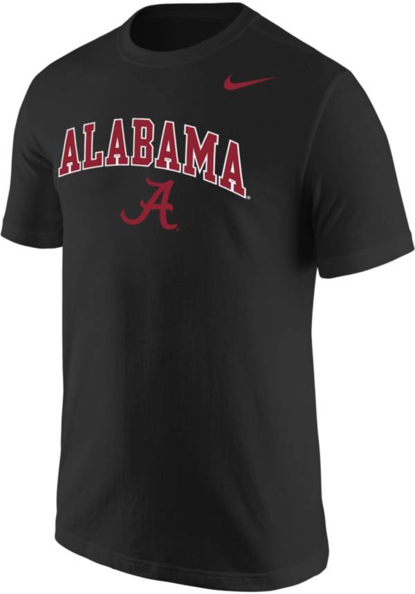 Nike Men's Alabama Crimson Tide Black Core Cotton Arch T-Shirt