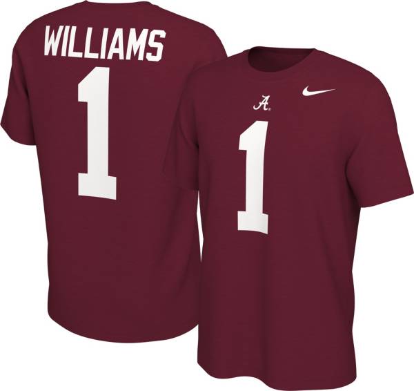 Nike Men's Alabama Crimson Tide Jameson Williams #1 Crimson Football Jersey T-Shirt