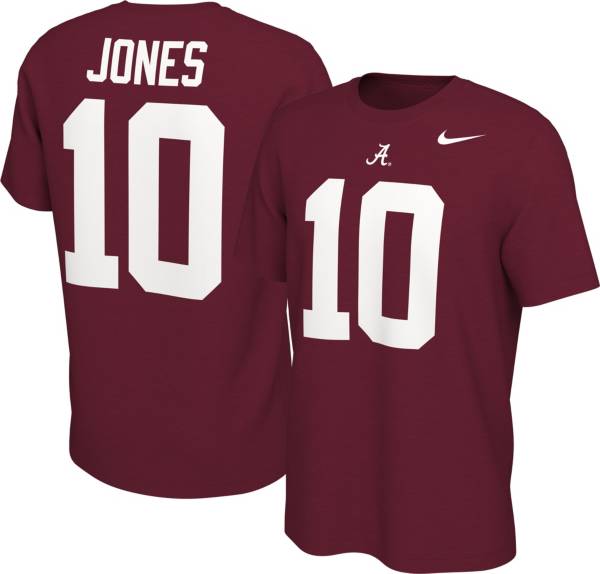 Nike Men's Alabama Crimson Tide Mac Jones #10 Crimson Football Jersey T-Shirt