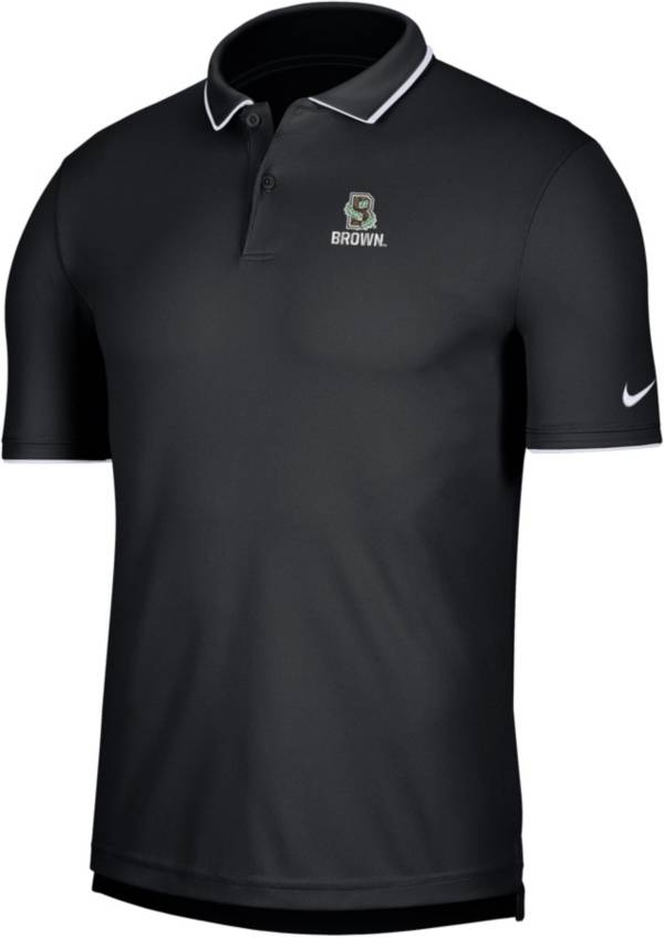 Nike Men's Brown University Bears Black UV Collegiate Polo