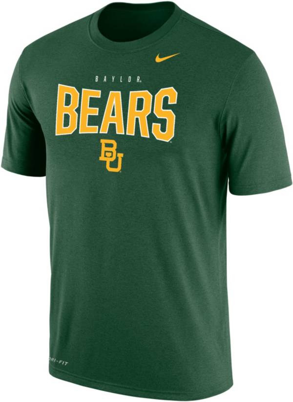 Nike Men's Baylor Bears Green Dri-FIT Cotton T-Shirt