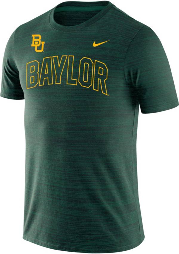 Nike Men's Baylor Bears Green Dri-FIT Velocity Stencil T-Shirt