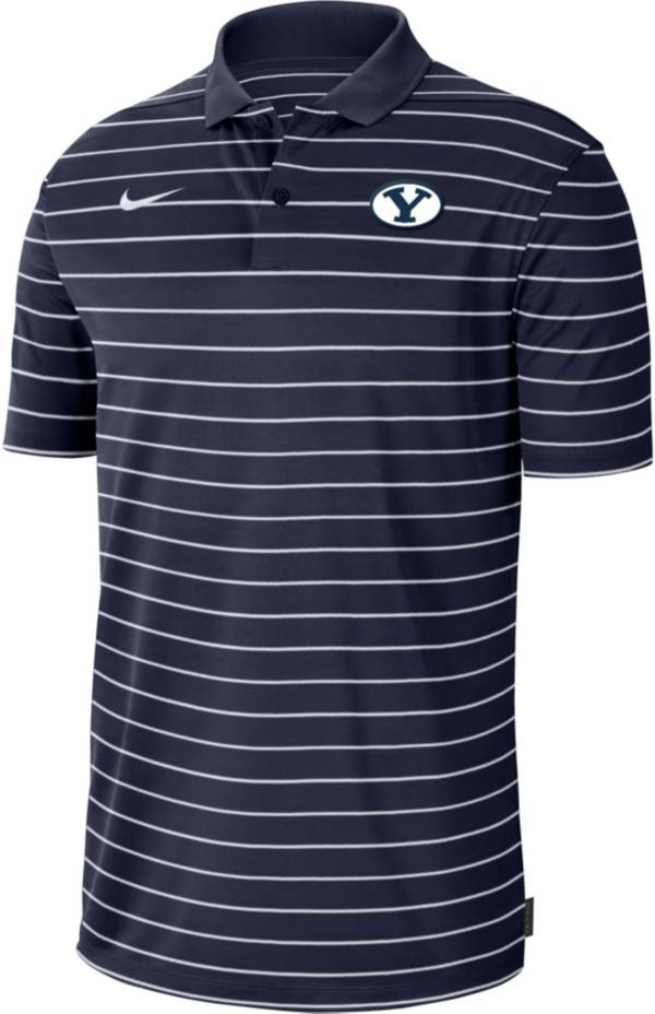 Nike Men's BYU Cougars Blue Football Sideline Victory Dri-FIT Polo