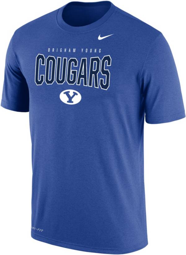 Nike Men's BYU Cougars Blue Dri-FIT Cotton T-Shirt