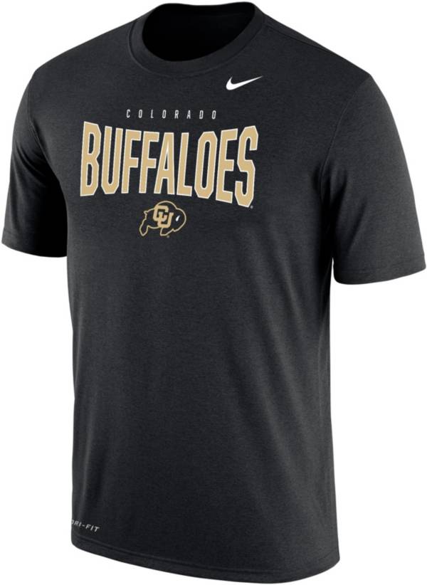 Nike Men's Colorado Buffaloes Black Dri-FIT Cotton T-Shirt