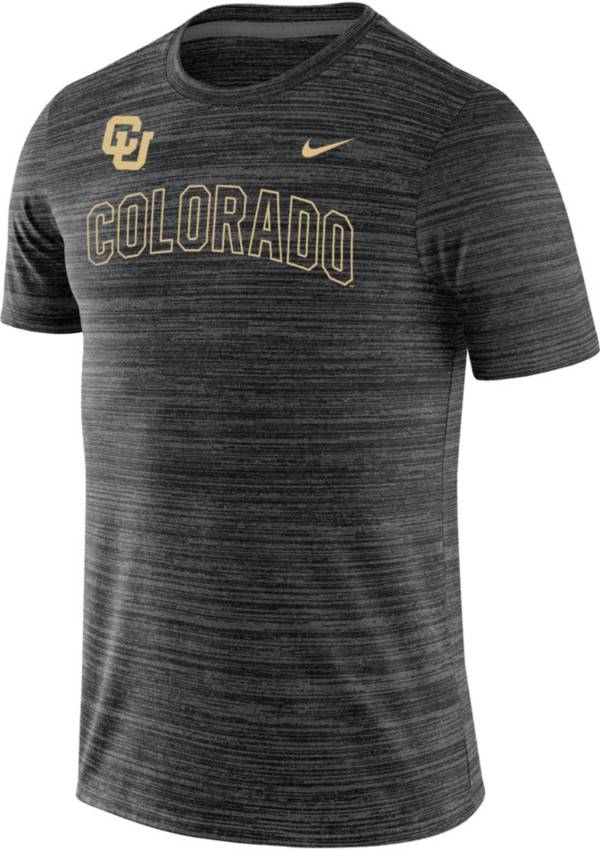 Nike Men's Colorado Buffaloes Black Dri-FIT Velocity Stencil T-Shirt