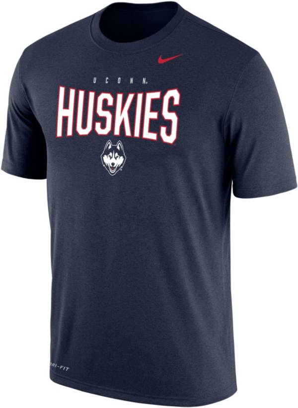 Nike Men's UConn Huskies Blue Dri-FIT Cotton T-Shirt