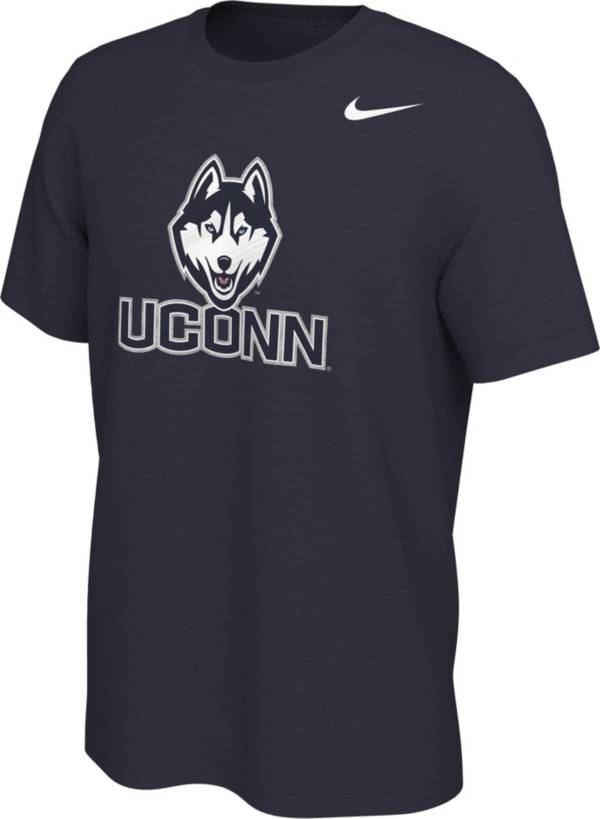 Nike Men's UConn Huskies Blue Gloss Logo Basketball T-Shirt