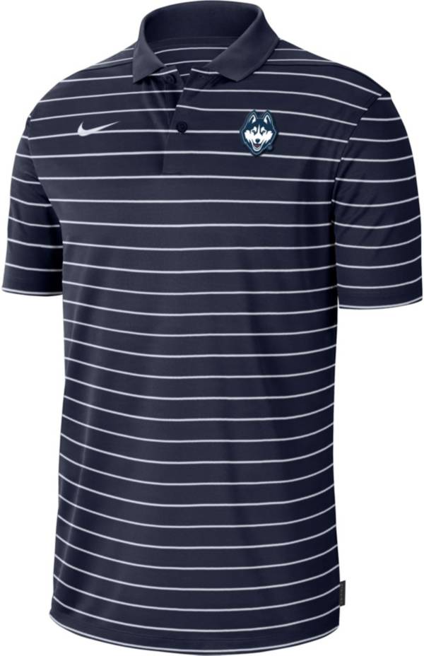 Nike Men's UConn Huskies Blue Football Sideline Victory Dri-FIT Polo