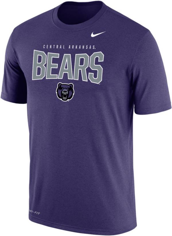 Nike Men's Central Arkansas Bears Purple Dri-FIT Cotton T-Shirt