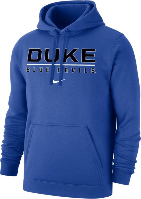 Nike Men's Duke Blue Devils Duke Blue Club Fleece Wordmark Pullover Hoodie