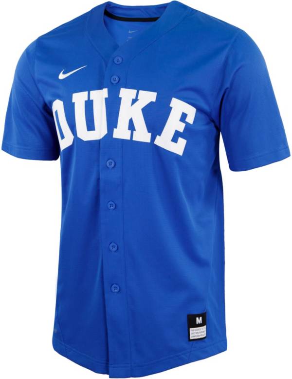 Nike Men's Duke Blue Devils Duke Blue Full Button Replica Baseball Jersey