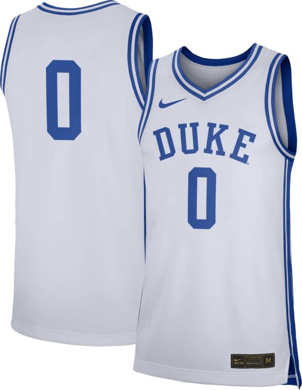 Nike Men's Duke Blue Devils #0 White Replica Basketball Jersey