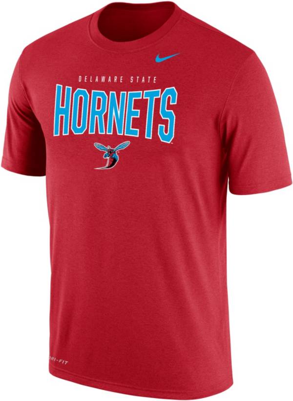 Nike Men's Delaware State Hornets Red Dri-FIT Cotton T-Shirt