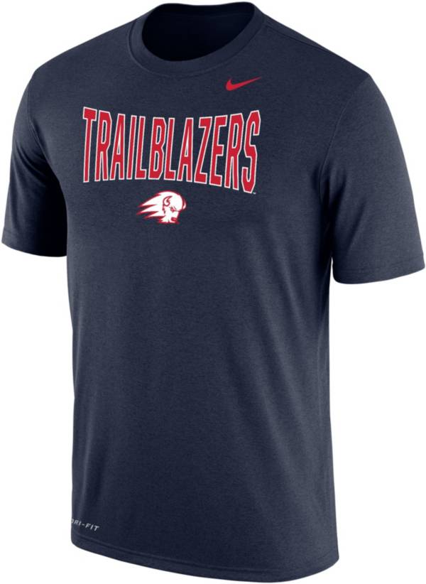 Nike Men's Utah Tech Trailblazers Navy Dri-FIT Cotton T-Shirt