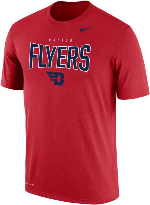 Nike Men's Dayton Flyers Red Dri-FIT Cotton T-Shirt