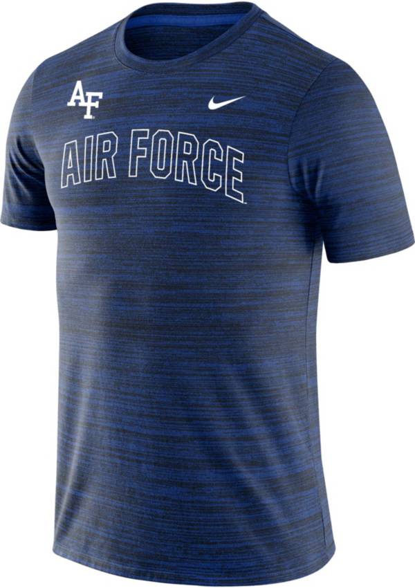 Nike Men's Air Force Falcons Blue Dri-FIT Velocity Stencil T-Shirt