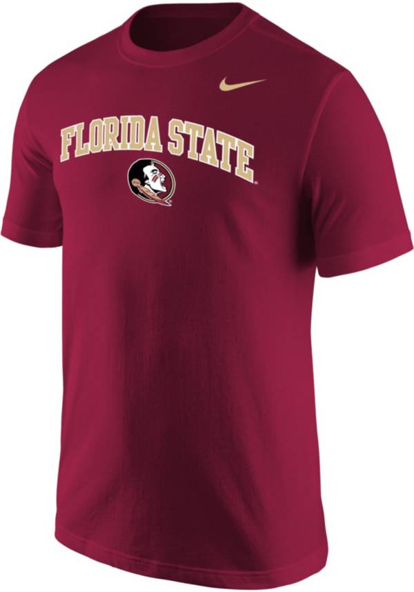 Nike Men's Florida State Seminoles Garnet Core Cotton Arch T-Shirt