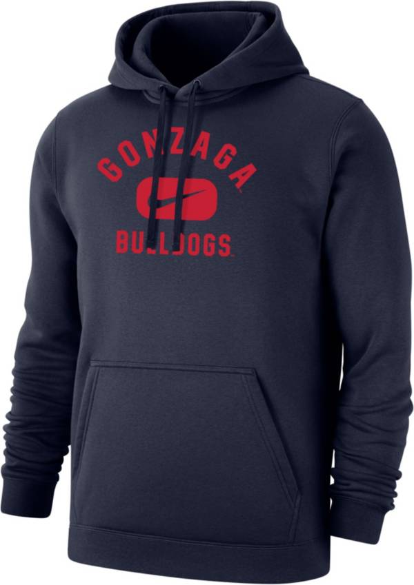 Nike Men's Gonzaga Bulldogs Blue Club Fleece Wordmark Pullover Hoodie