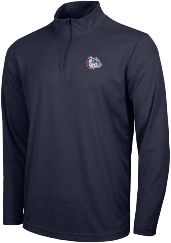 Nike Men's Gonzaga Bulldogs Blue Intensity Quarter-Zip Shirt