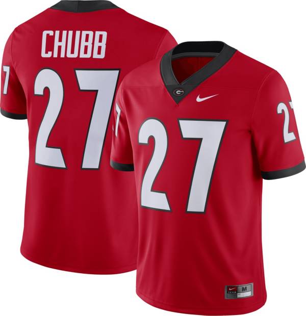 Nike Men's Georgia Bulldogs Nick Chubb #27 Red Dri-FIT Game Football Jersey product image