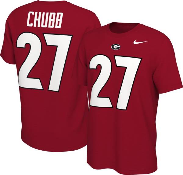 Nike Men's Georgia Bulldogs Nick Chubb #27 Red Football Jersey T-Shirt product image