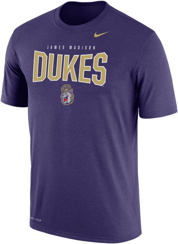 Nike Men's James Madison Dukes Purple Dri-FIT Cotton T-Shirt product image