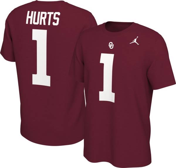 Jordan Men's Oklahoma Sooners Jalen Hurts #1 Crimson Football Jersey T-Shirt
