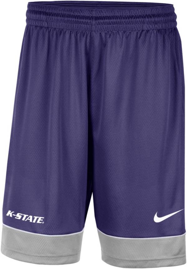 Nike Men's Kansas State Wildcats Purple Dri-FIT Fast Break Shorts