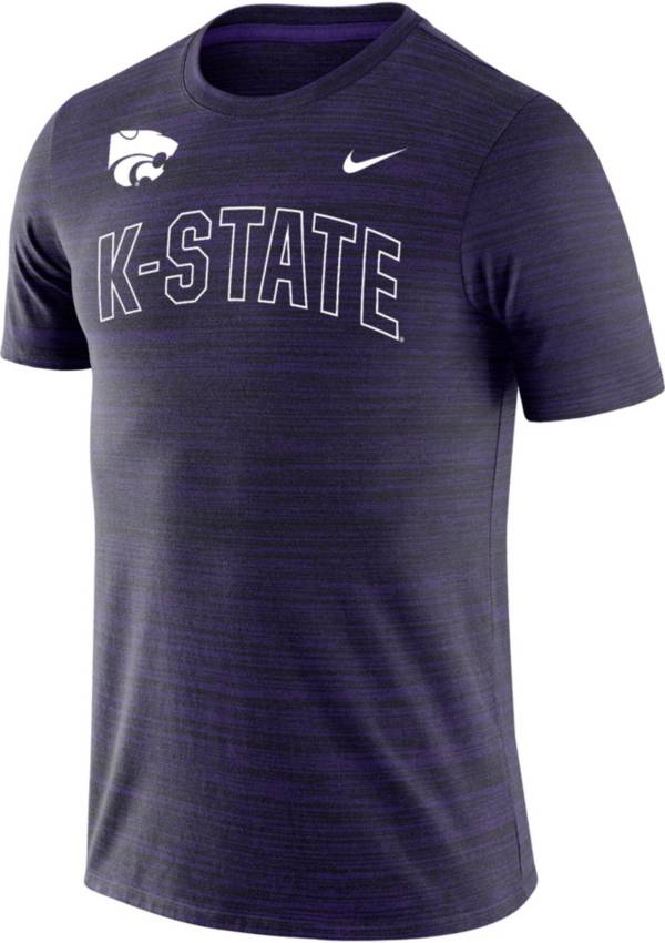 Nike Men's Kansas State Wildcats Purple Dri-FIT Velocity Stencil T-Shirt