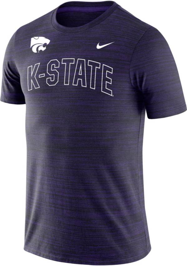 Nike Men's Kansas State Wildcats Purple Dri-FIT Velocity Stencil T-Shirt product image