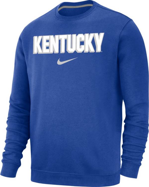 Nike Men's Kentucky Wildcats Blue Club Fleece Crew Neck Sweatshirt