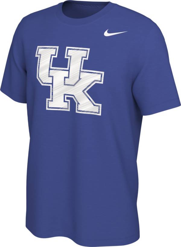 Nike Men's Kentucky Wildcats Blue Gloss Logo Basketball T-Shirt