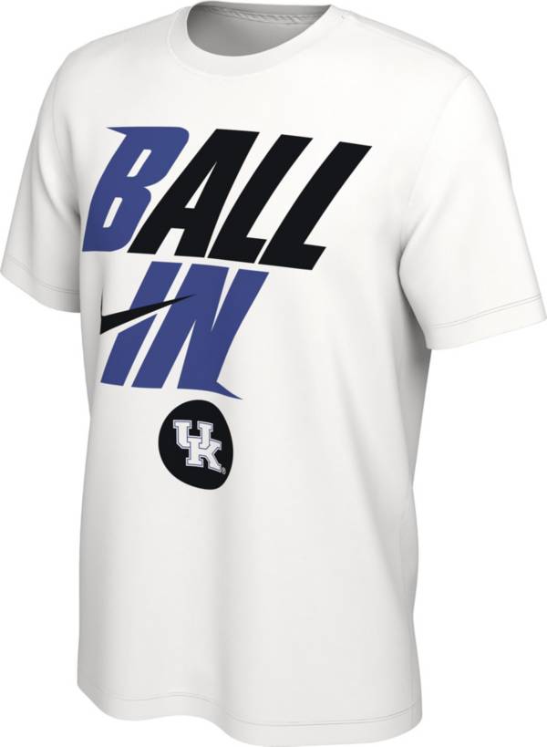 Nike Men's Kentucky Wildcats White 2022 Basketball BALL IN Bench T-Shirt