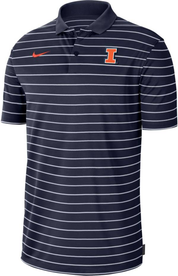 Nike Men's Illinois Fighting Illini Blue Football Sideline Victory Dri-FIT Polo